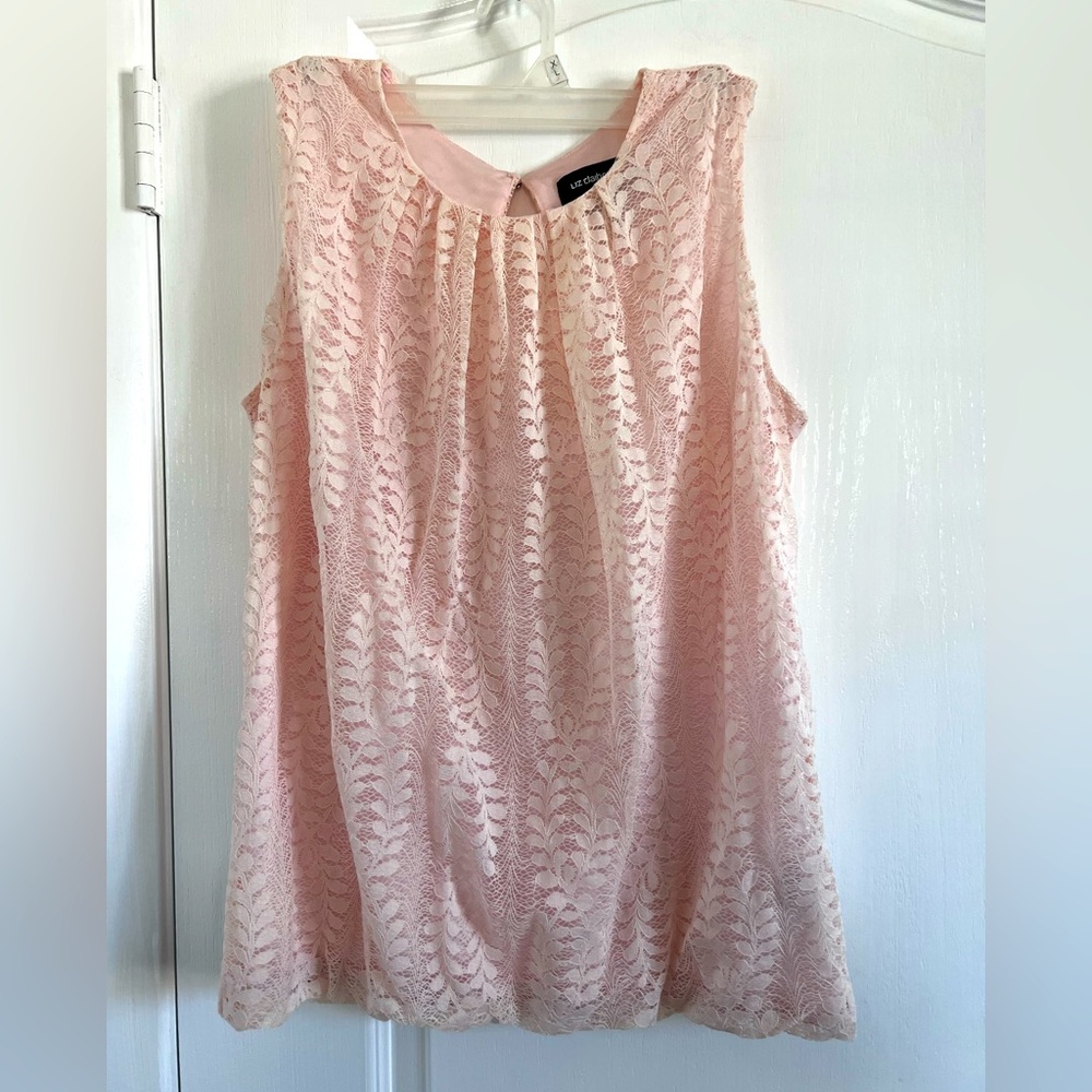 Pink sleeveless blouse (S)